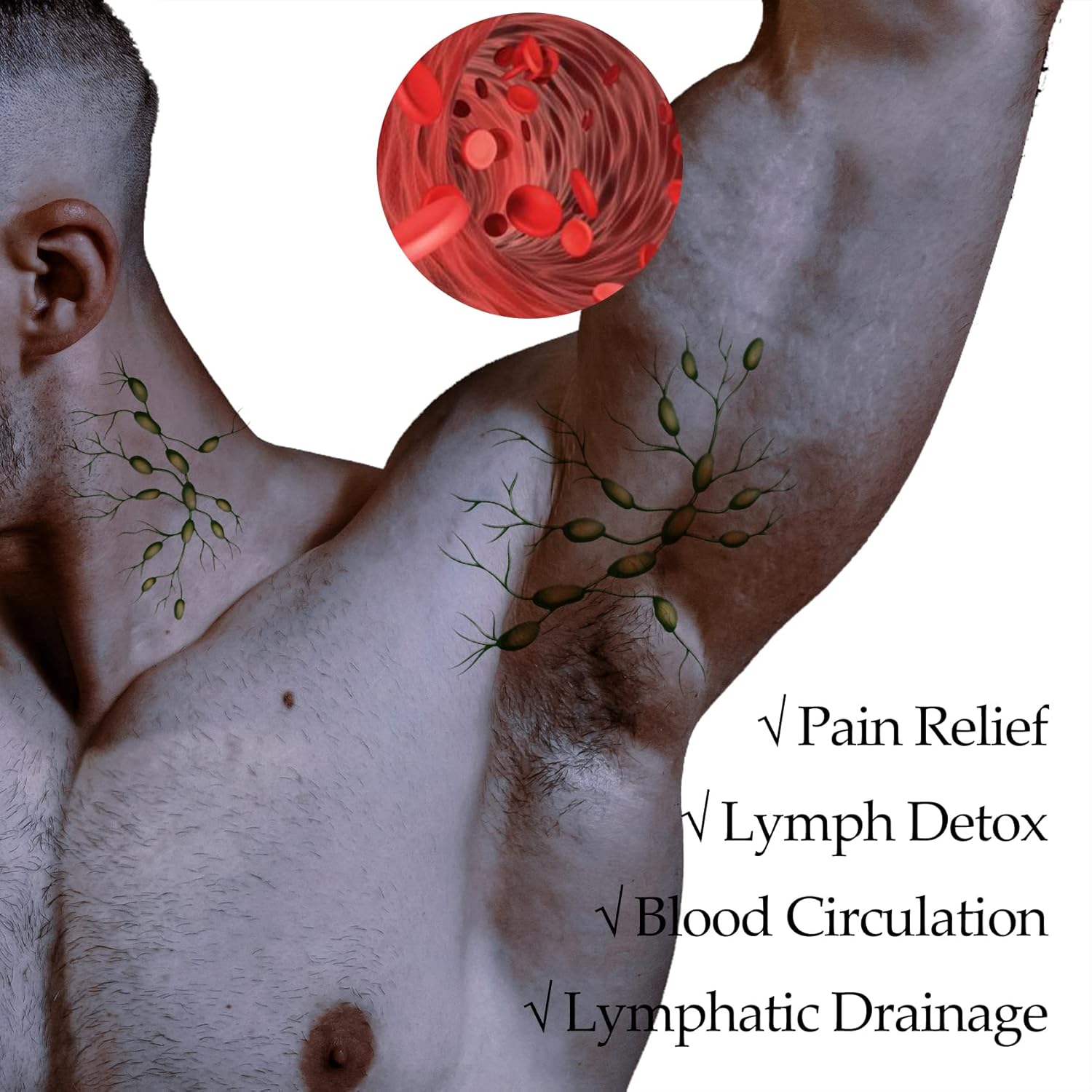 Feraco Lymph Detox Magnetic Bracelets for Men Triple Strength for Arthritis Pain & Carpal Tunnel Relief Pure Titanium Magnetic Therapy Bracelet with 3X Strong Magnets & Folding Clasp (Black) : Health & Household