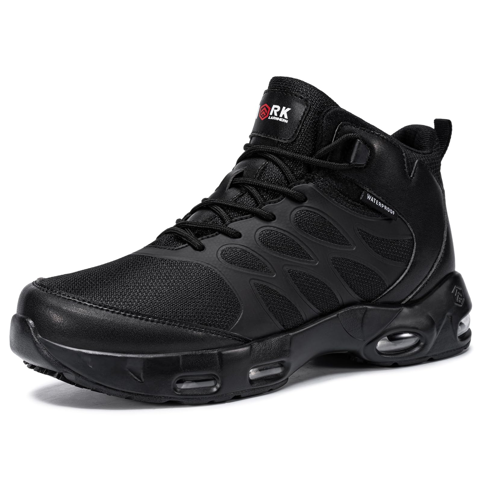 LARNMERN wasserdichte Arbeitsstiefel für Herren rutschfeste Schuhe Kochschuhe Catering-Kochstiefel für Männer Outdoor-Wanderschuhe