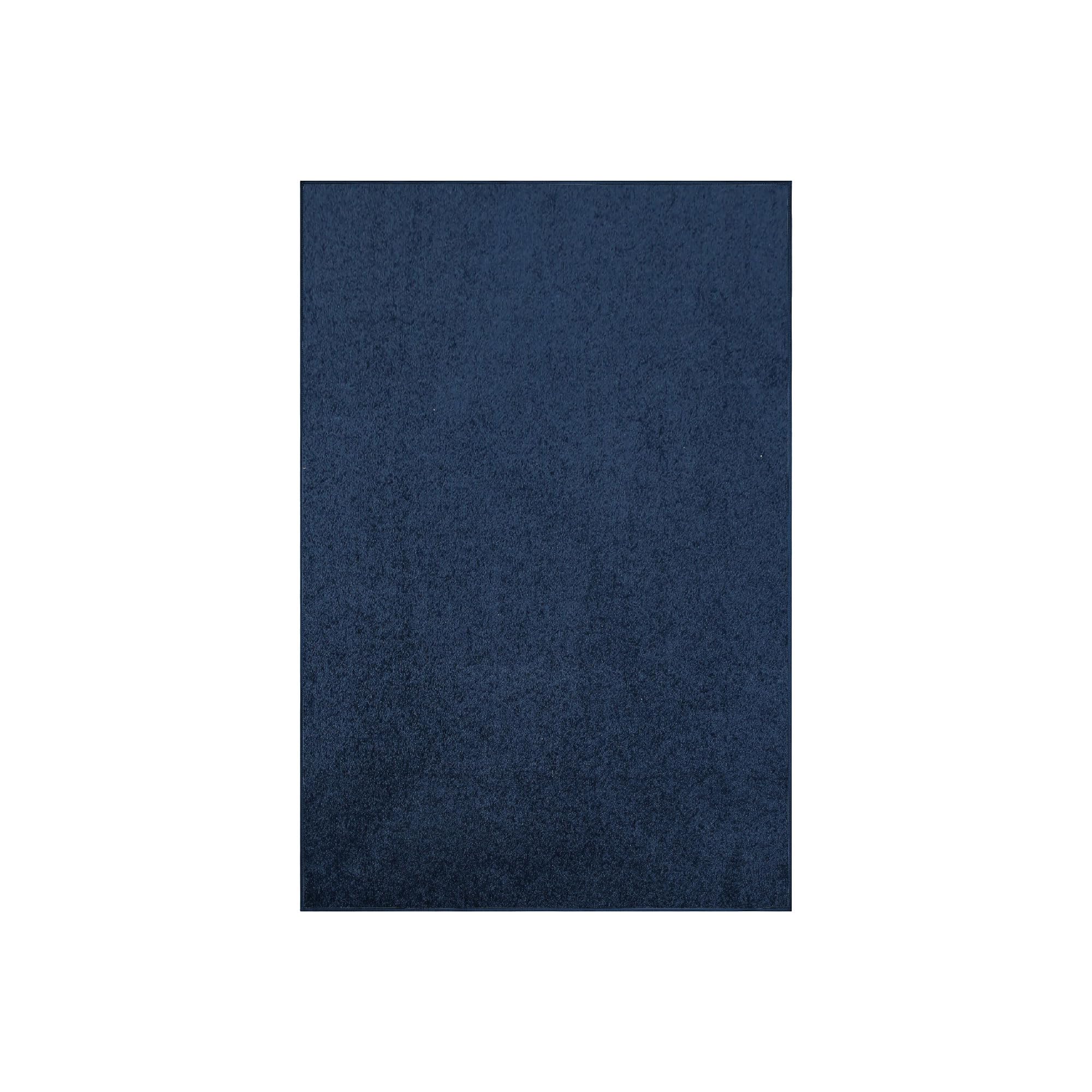 Ambiant Saturn Collection Pet Friendly Area Rugs Navy - 12' x 20' Rectangle, Indoor, Stain Resistant, Perfect for Living Room, Bedroom, Dining Room, Entryway, Doorway, Pet & Kids Friendly Rug, Wedding