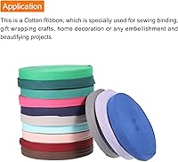 Vista 3 de PATIKIL Cinta de sarga de algodón de 5/8 pulgadas, 10 yardas, cinta de encuadernación al bies, cinta de espiga para costura, envoltura de regalos
