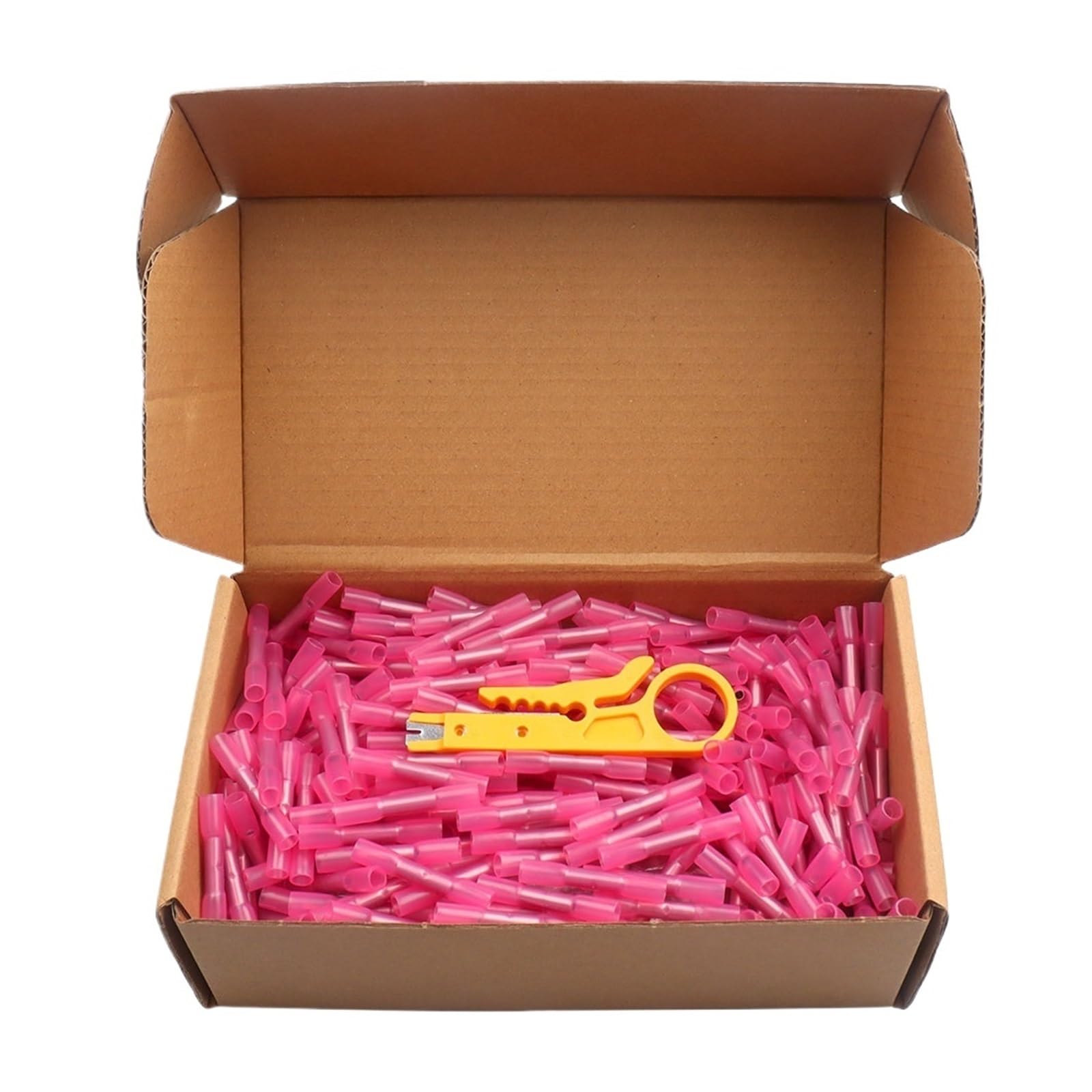 Schrumpfverbinder Drahtverbinder mit Lötdichtung | Wärmeschrumpfende Stoßverbinderhülse, isolierter elektrischer Spleiß for Schiffsverbindungen(Red boxed,500pcs)