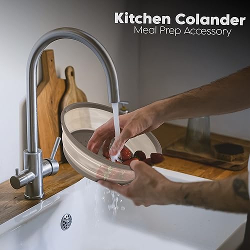 Miniatura 4 de Rampro - Cubierta plegable para microondas y platos de fácil agarre, tapa y colador de alimentos, sin BPA y apta para lavavajillas, 10.5 pulgadas,