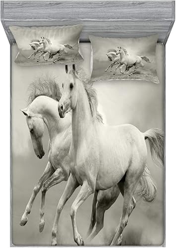 Miniatura 217 de Ambesonne Juego de sábanas bajeras y fundas de almohada, deliciosos tacos con verduras, cocina folclórica, ingredientes de recetas de comida Beige