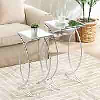 【N2 interior】stainless side table 即日配送】Stainless Curved Side Table サイドテーブル