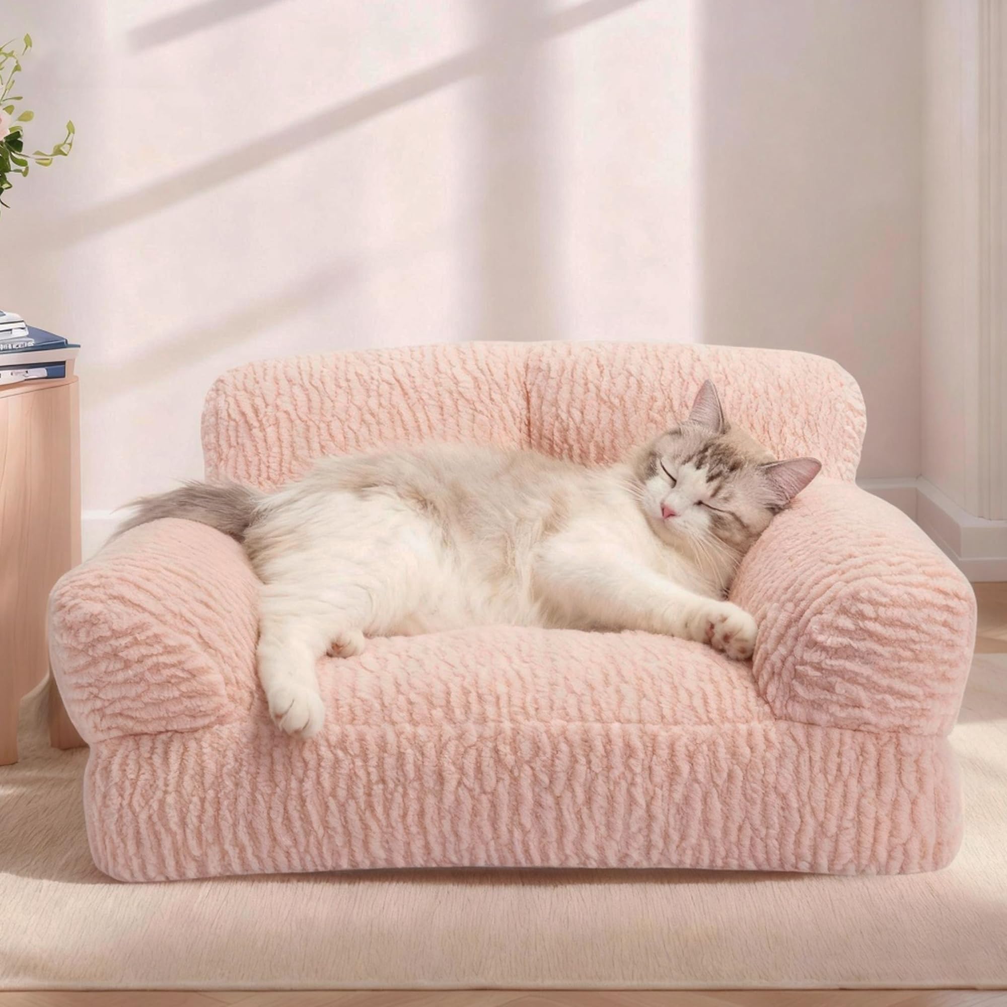 KHONSU PET Pink Orthopedic Couch