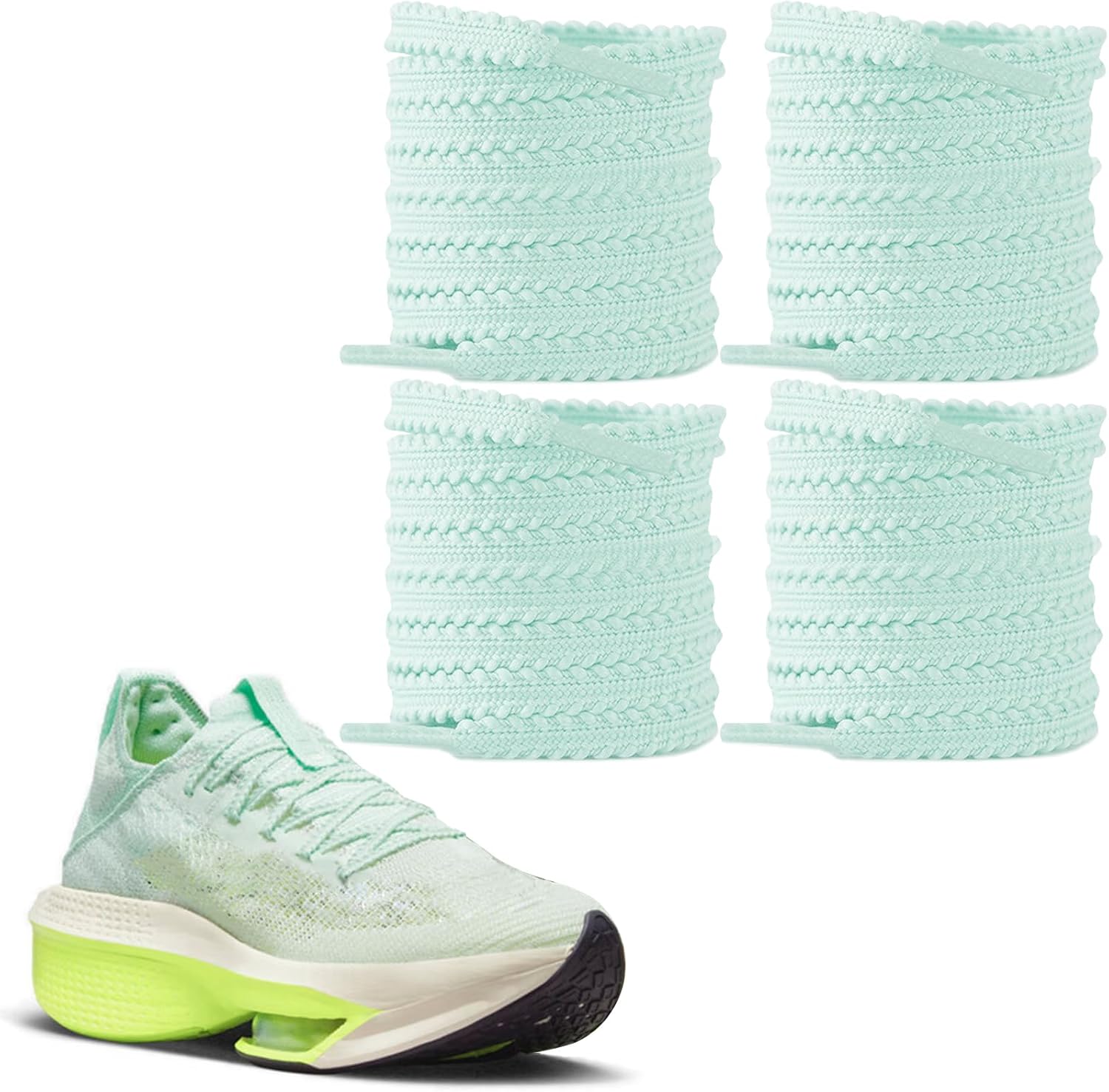 UamGlsob 2 Pairs Running Shoe Laces for AlphaFly 3, Vaporfly 3 Sneakers