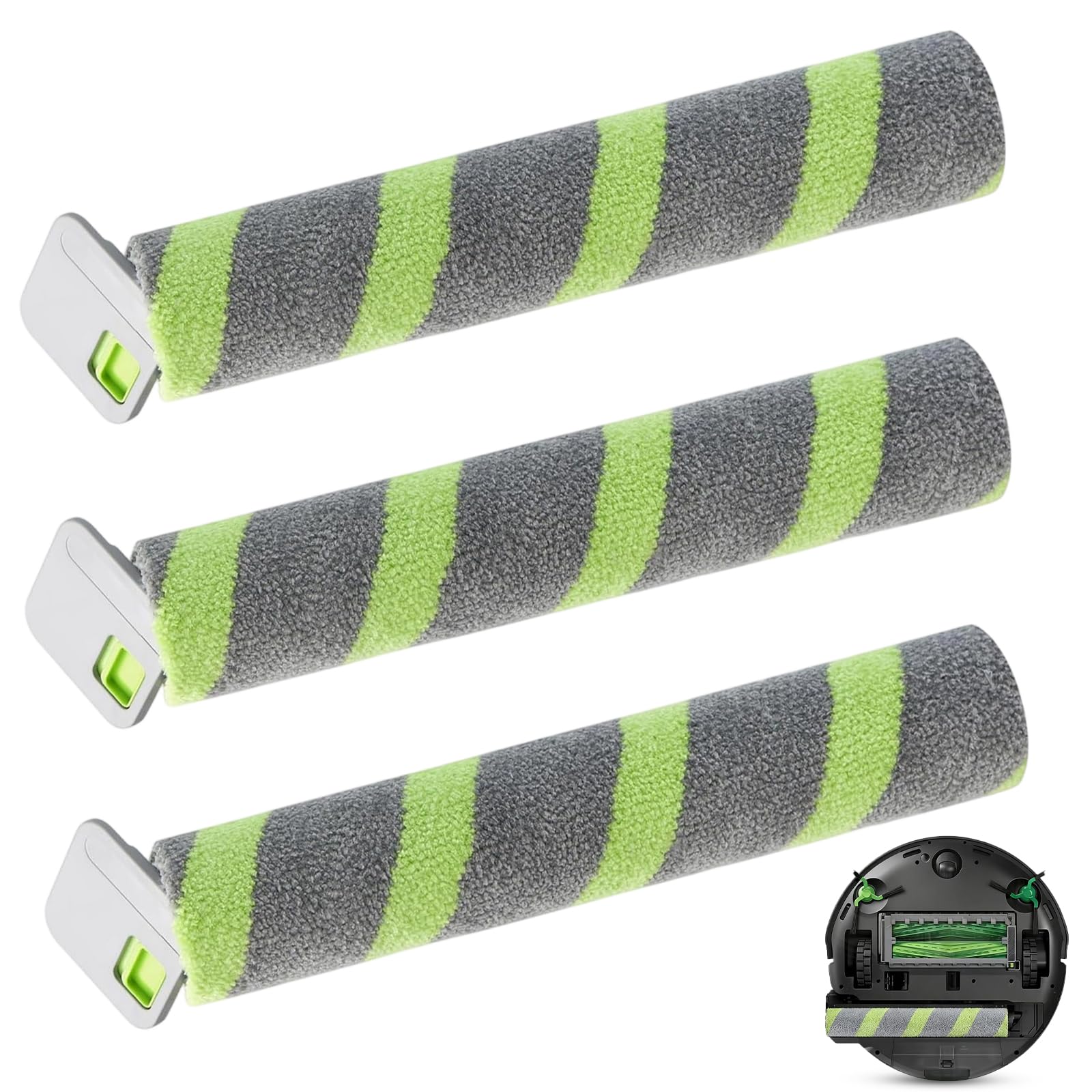 Chuancheng 3 Pack 705 Combo Roller Mop for iRobot Roomba Max 705 Combo/Max 706 Combo Robot Vacuum, Washable Microfiber Mop Roller Replacement Part
