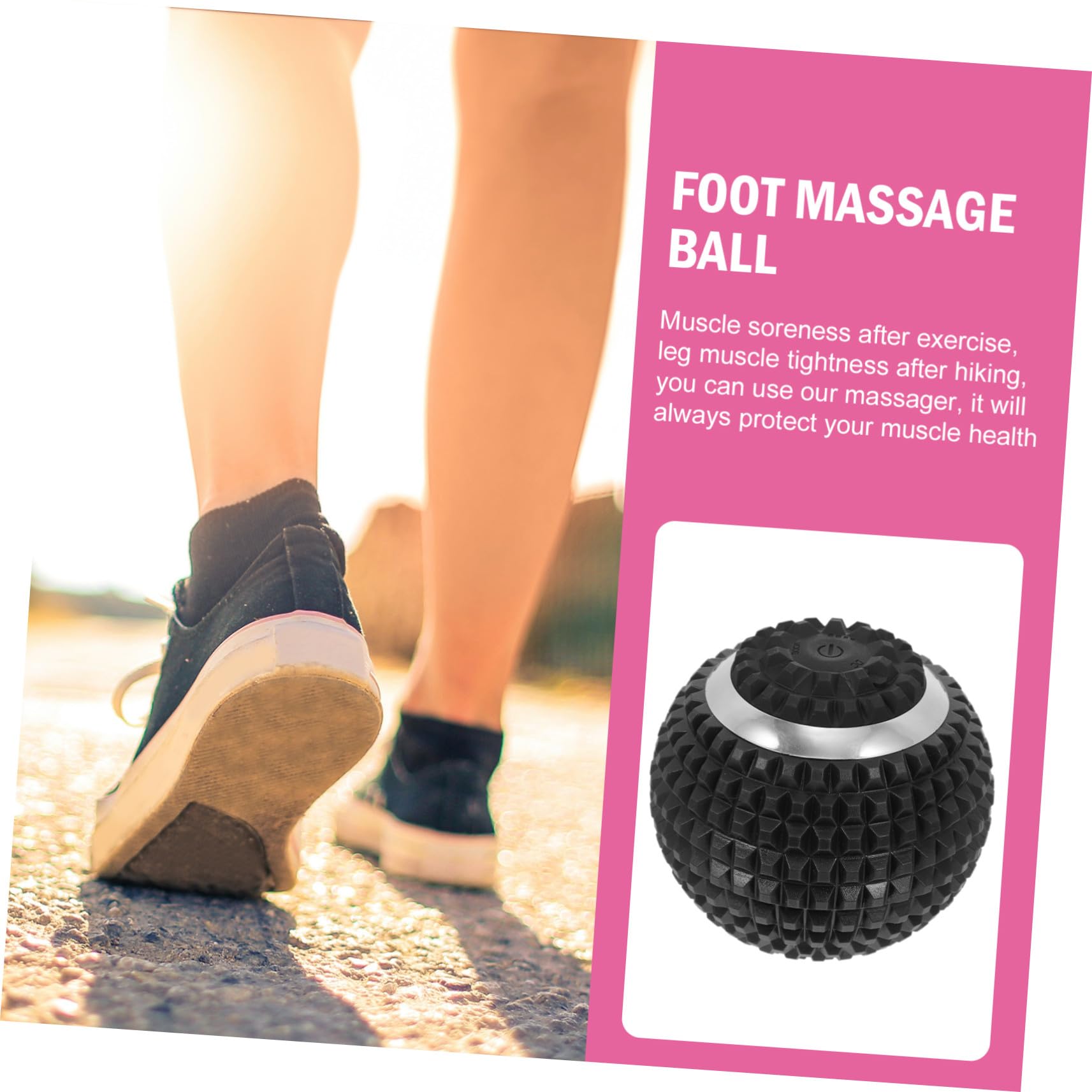 Mikikit Pelota De Masaje De Pies Eléctrica Para Manos y Piernas Masajeador De Pies Bolas De Masaje Práctica Para Fascia