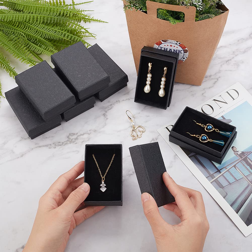 20 Pack Rectangle Kraft Jewelry Box 1.96x3.11x1.06 Inches Marble White Cardboard Jewelry Gift Boxes Valentine S Day Anniversaries Weddings Birthdays