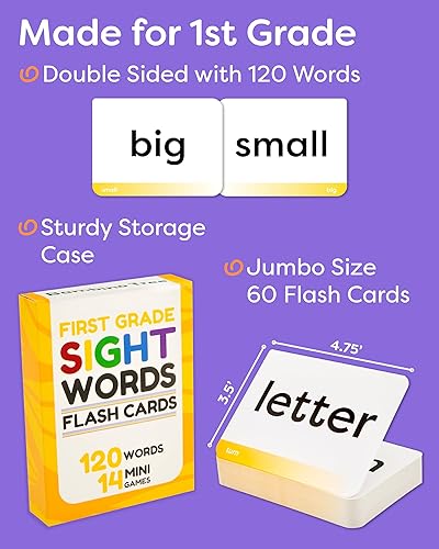 Miniatura 10 de Sight Words Flash Cards Kindergarten Educación de 1er a 4 grado - 600 palabras de la lista de palabras a la vista de Dolch y Fry's en tarjetas flash
