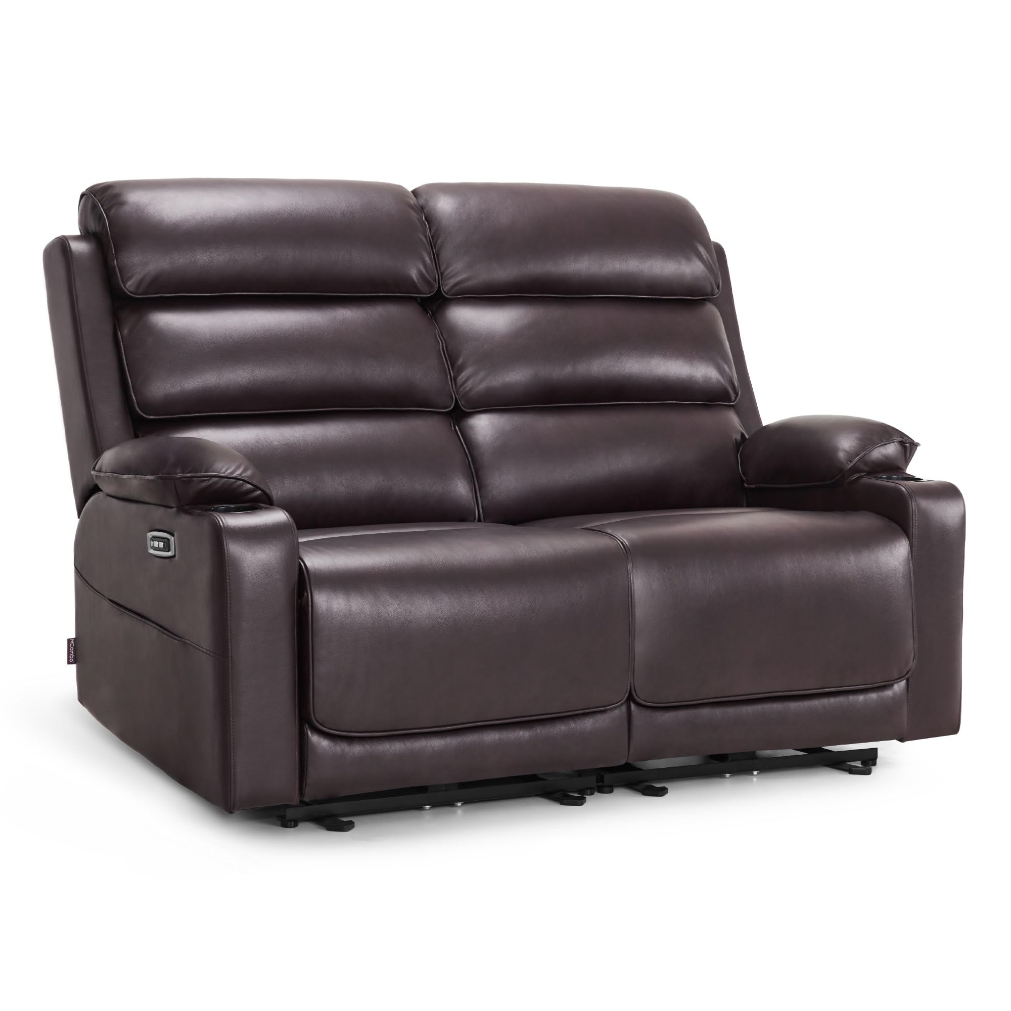 MCombo 63.4" Oversized Reclining Loveseat with Heat and Massage, Zero Gravity Recliner Loveseat Sofa with Adjustable Headrest and Dual USB Charging