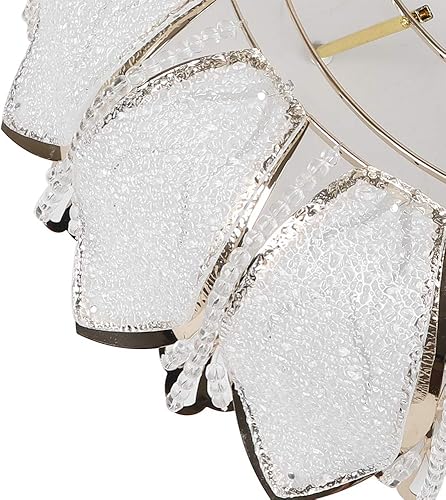 Miniatura 5 de Lámpara de araña de loto, lámpara de flores, luz de techo de cristal de montaje empotrado, lámpara de techo LED de cristal de loto, lámpara colgante