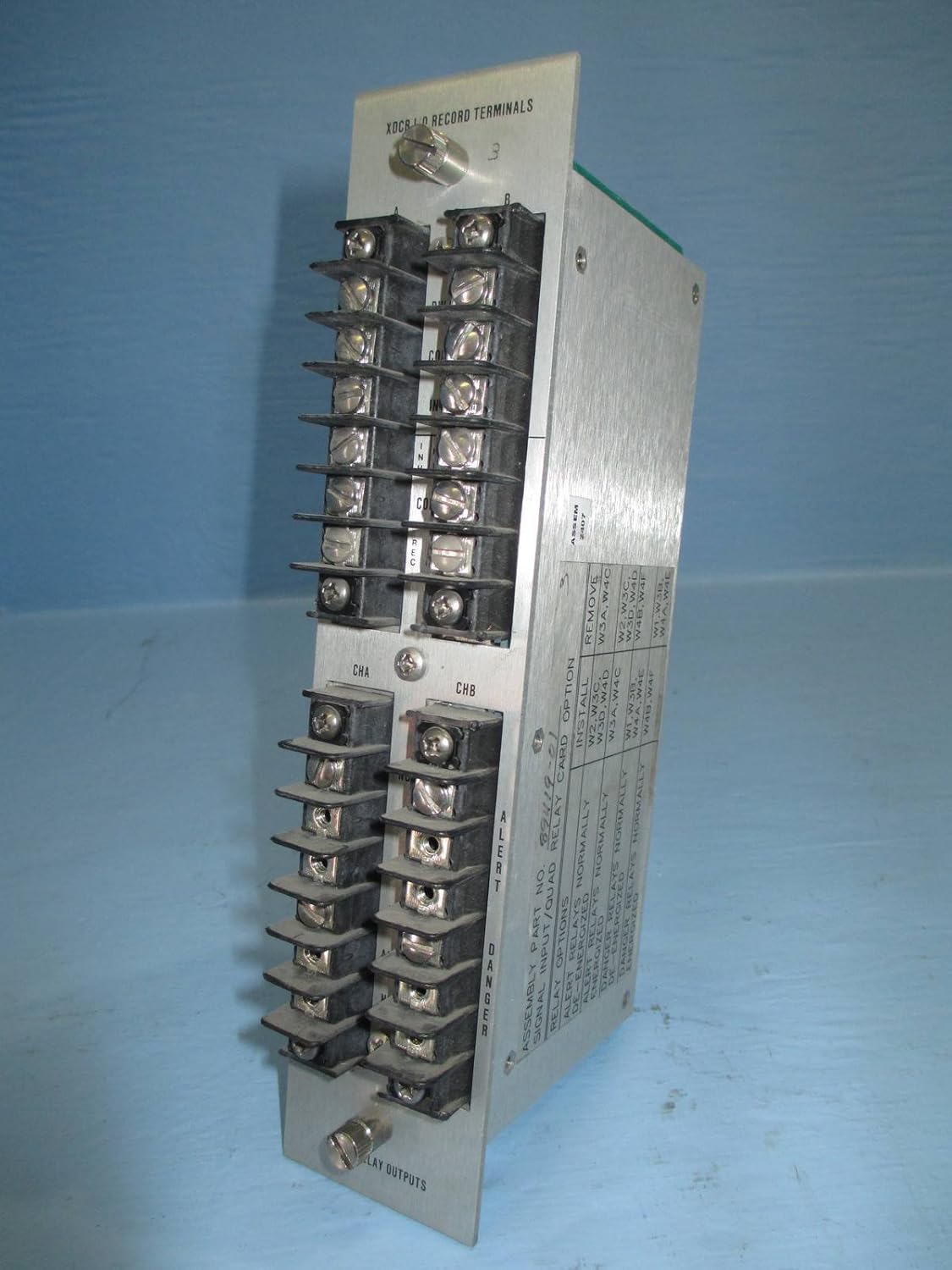 Bently Nevada 89419-01 83729-01 XDCR I/O Record Terminal 78599-06 PLC Relay Card