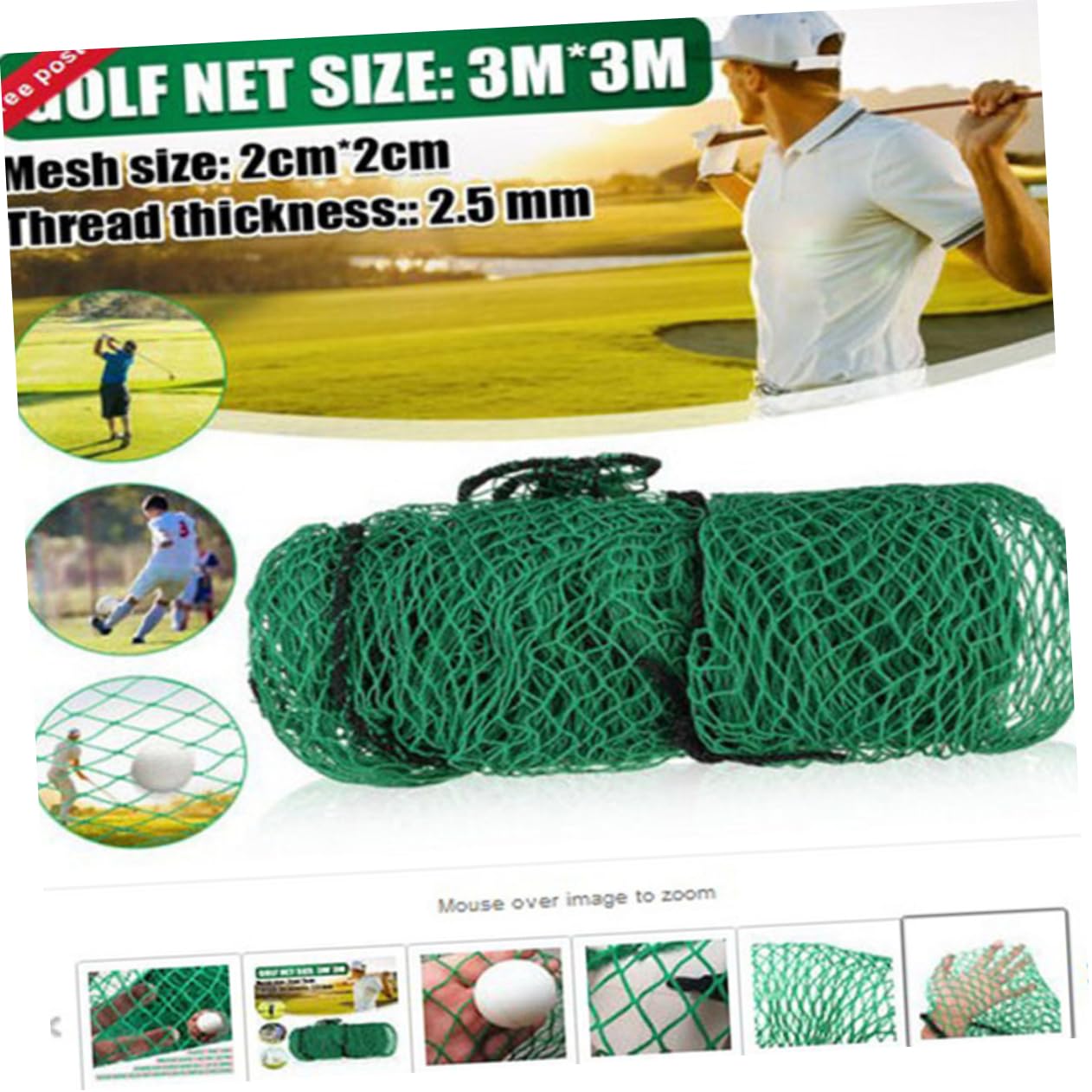 FOYTOKI Banister Guard Safety Net 3x3m Stairs Protective Mesh Course Netting for Boys and Girls and Pets Safety