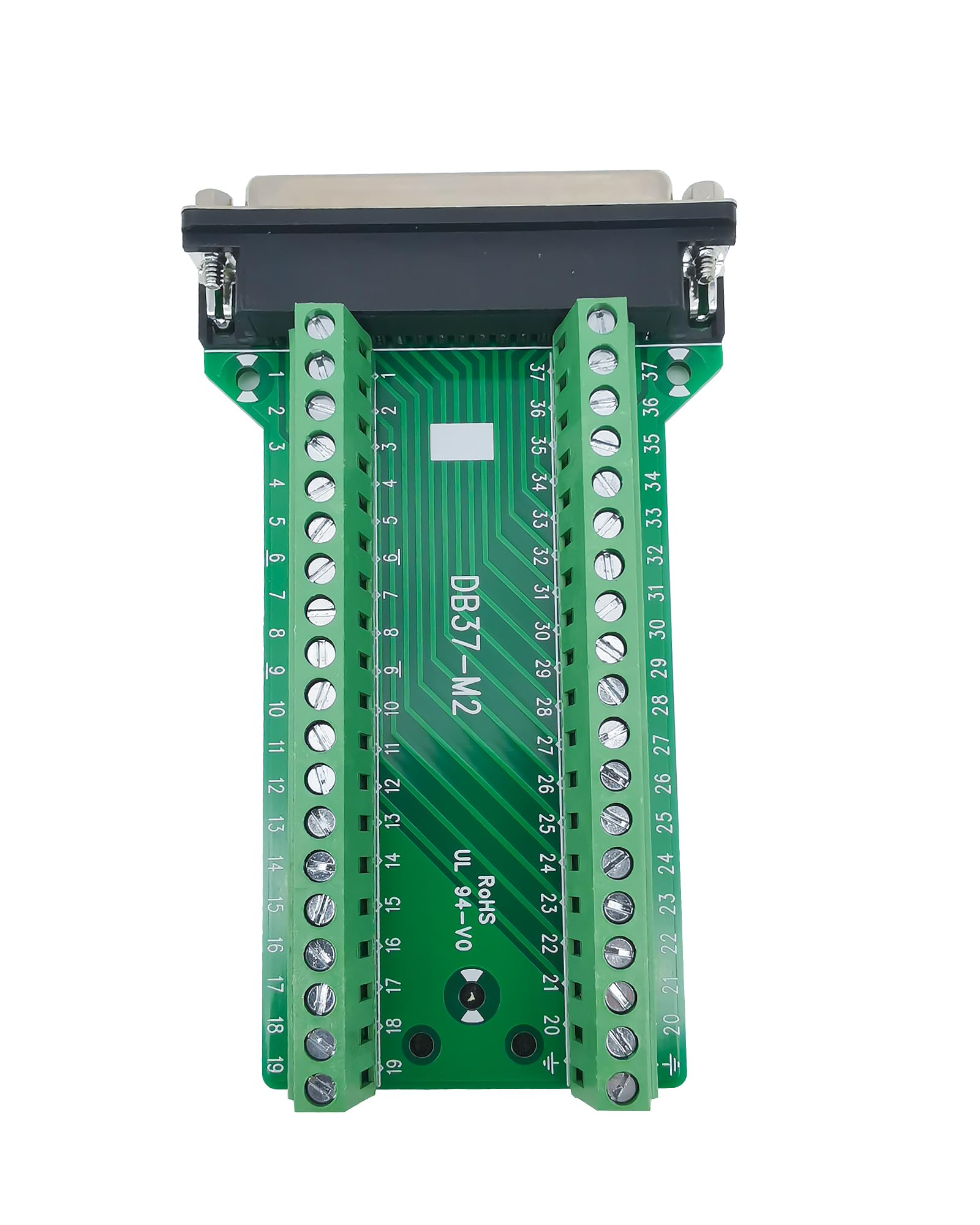 DB37 Terminal Adapter 37-polig Stecker Breakout Adapter D-SUB RS-232 Seriell Auf 37 Pin Lötfreies Klemmenblock Signalmodul