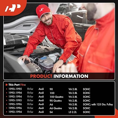 Miniatura 2 de A-Premium Compresor de AC con embrague compatible con Audi A6 1995-1996, S4 100 1992-1994, 90 1993-1995