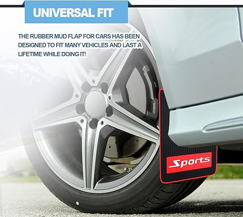 Miniatura 6 de 4 unidades de guardabarros de goma suave sin colisiones delantero y trasero guardabarros protectores contra salpicaduras de barro, universales para