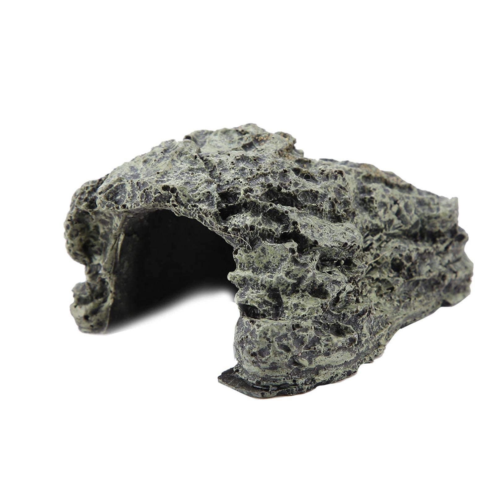 Turtle Fish Hiding Cave Stone Cave Shelter Hiding Reptile Basking Hide for Reptile Turtle Frog Aquarium Decoration(S10*7 * 7)