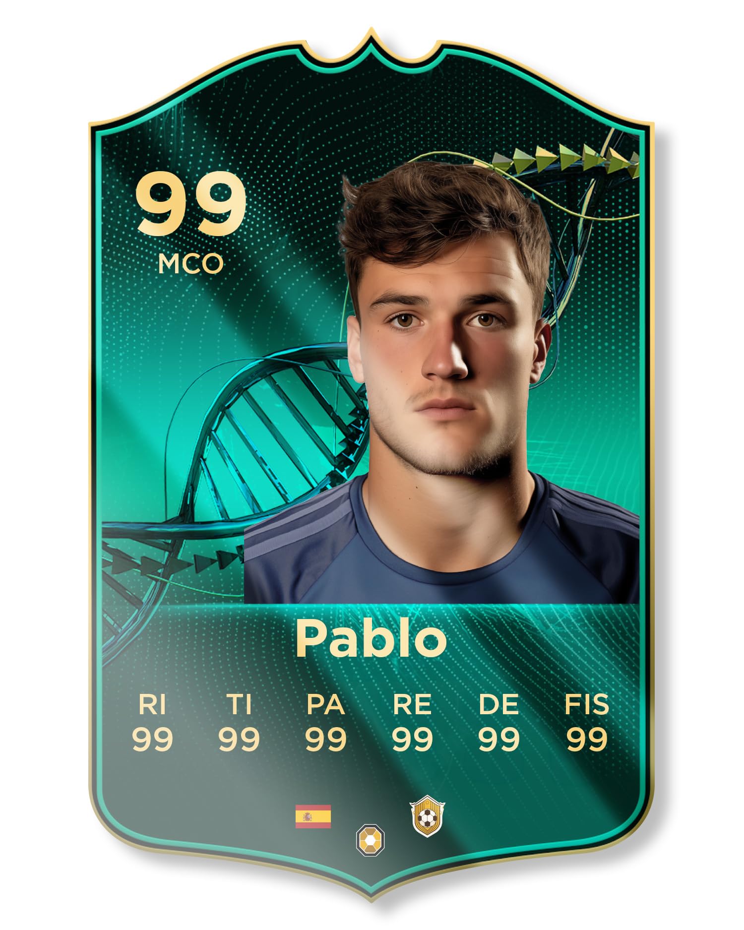 Panorama Carta de Fútbol Personalizada Evolutions en Metacrilato 21x30 cm - Regalos Personalizados y Originales - Cromos - Placa Ultimate Team