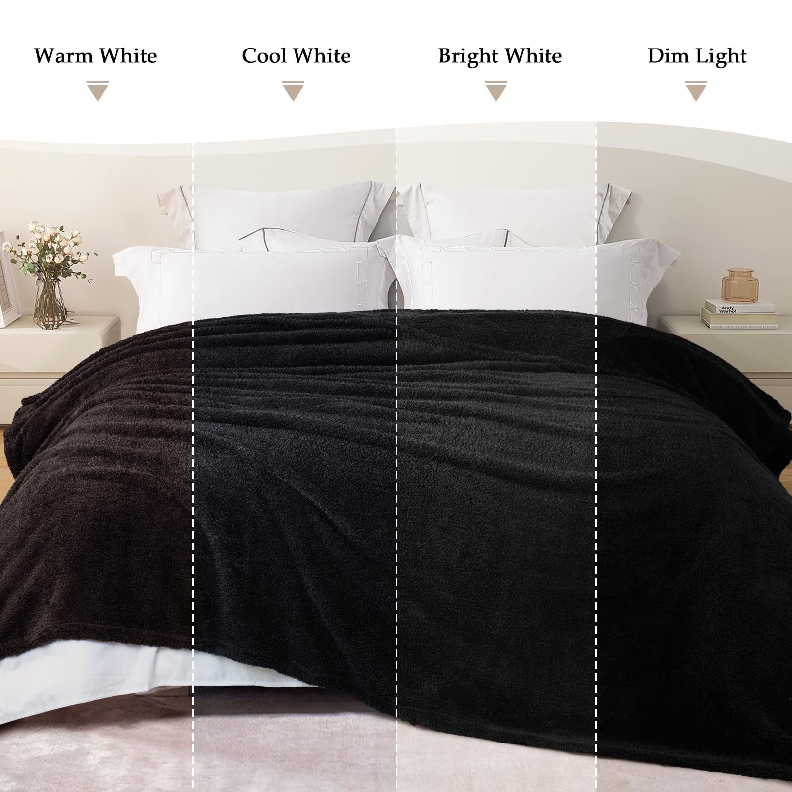 Exclusivo Mezcla Fleece Throw Blanket for Sofa Couch Soft Lightweight and Fluffy Bed Blankets - Image 2