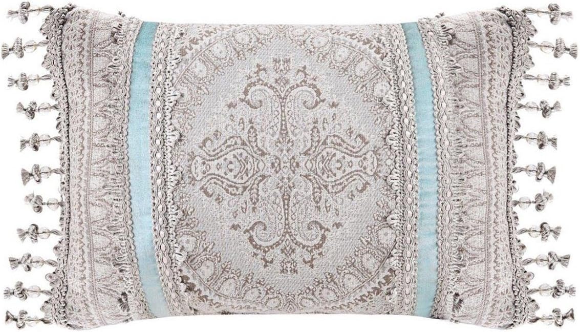 Five Queens Court Carlina Boudoir Decorative Throw Pillow, Powder Blue, 21x15