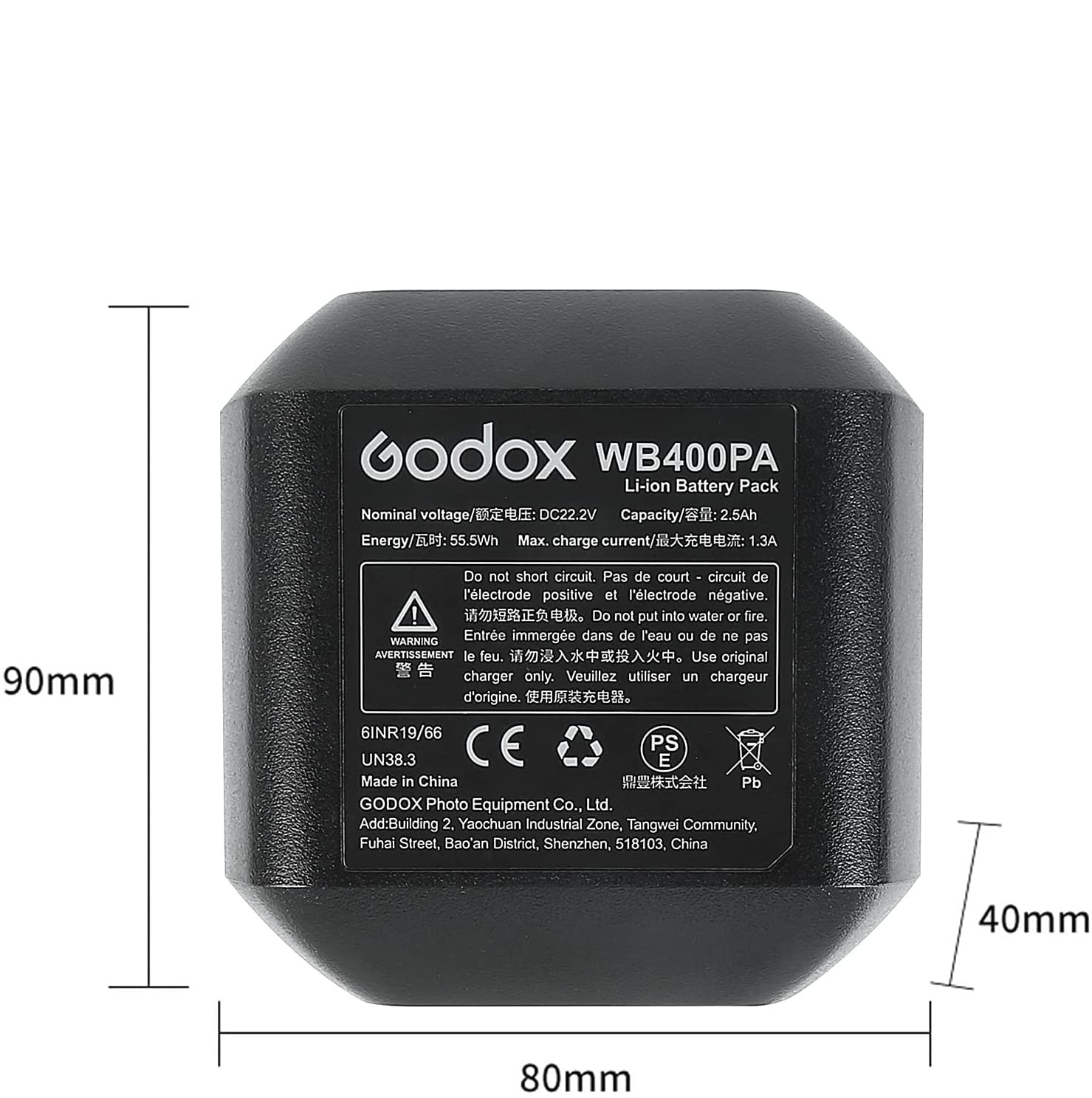 Batería Godox AD400 Pro