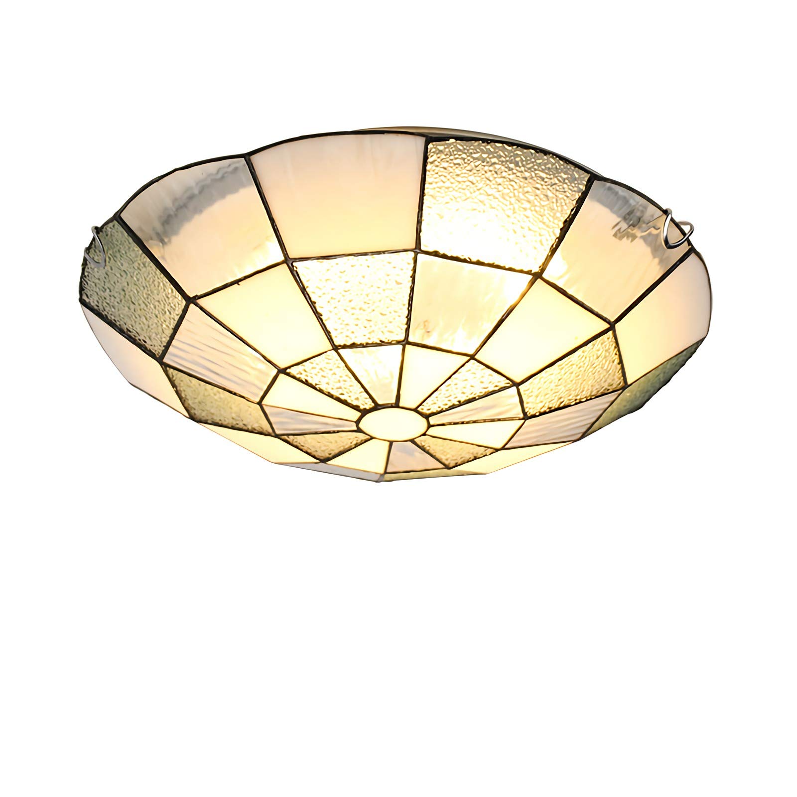 Lampe de plafond vitrail rétro avec LED variable 2700-6500K