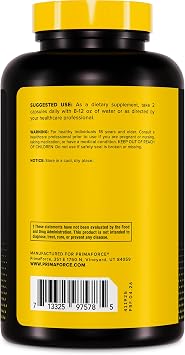 Primaforce HMB (Beta-Hydroxy Beta-Methylbutyrate) 1000mg, 180 Capsules