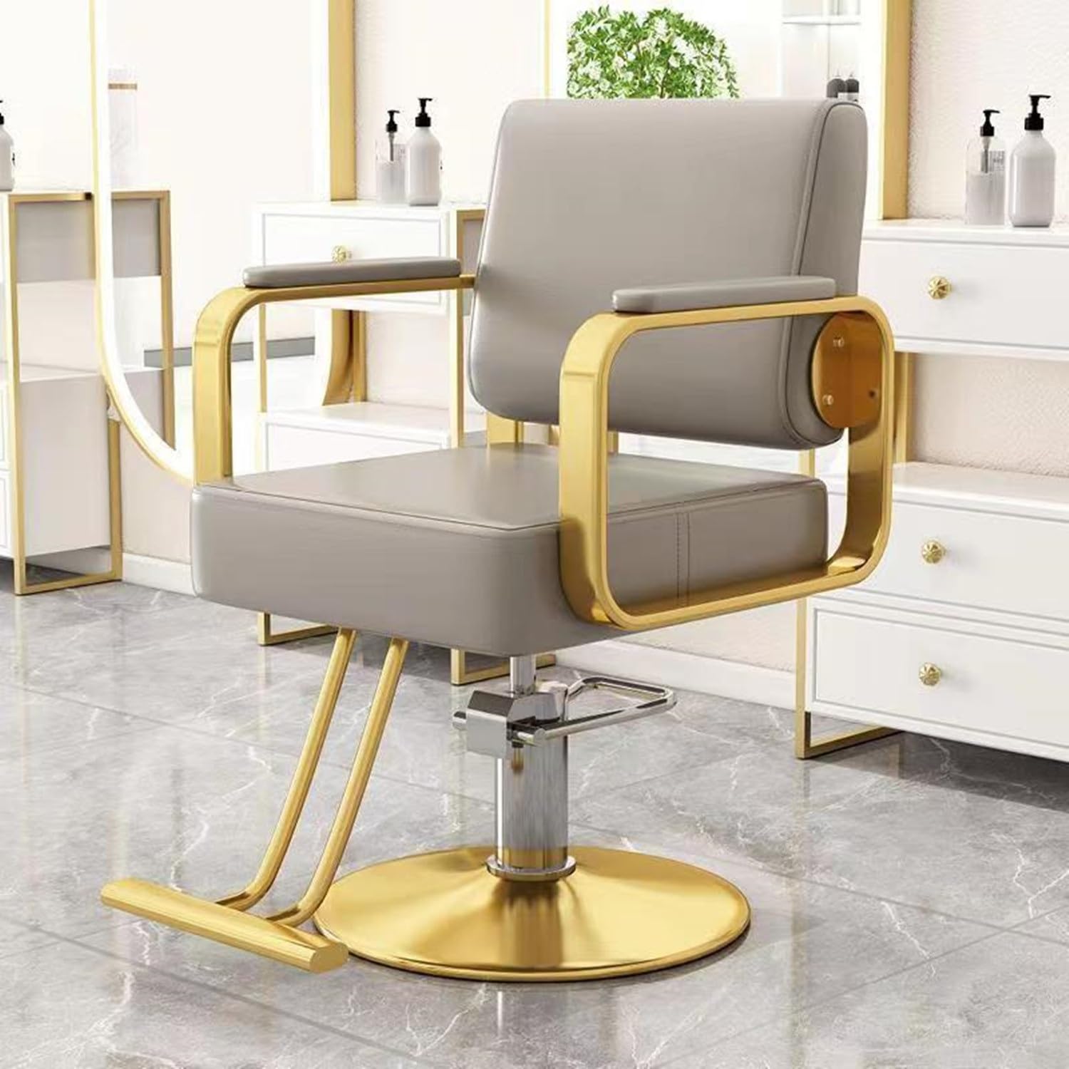 OZBMA Hydraulic Barber Chair with 360° Swivel for Salon, Spa, and Tattoo Professionals (G One Size)