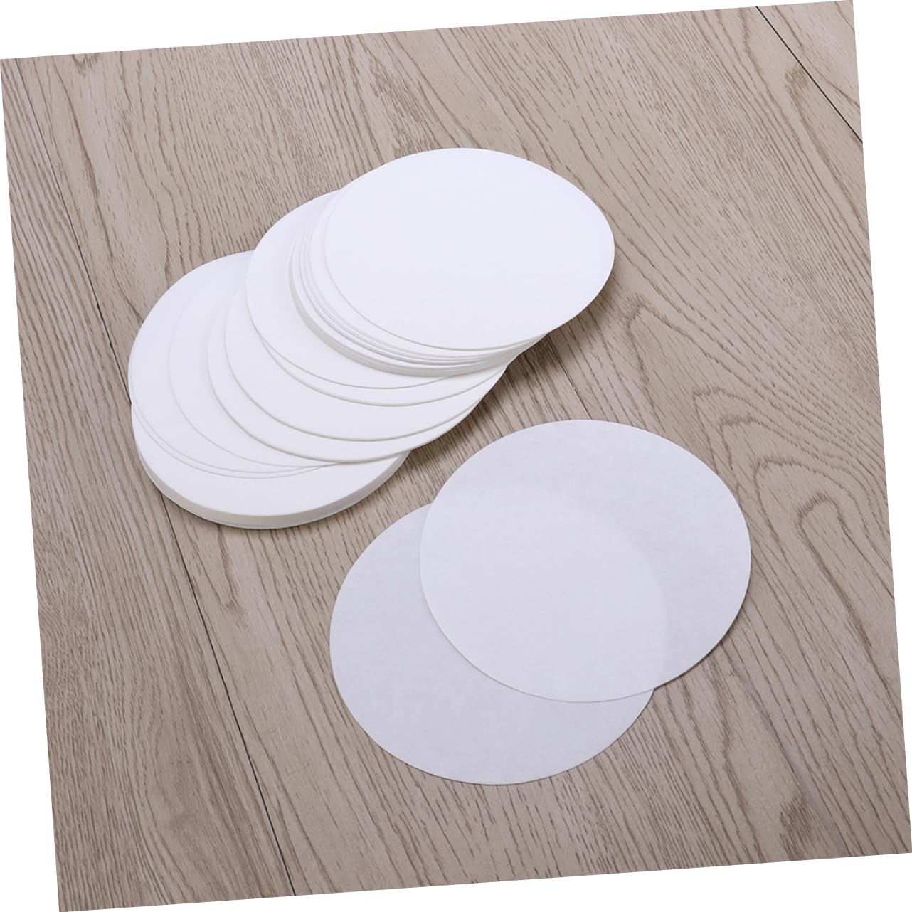 GARVALON Medium Flow Rate 100pcs 12.5cm White Disc Filters Qualitative Filter Paper for Lab Applications