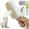 Cat Steam Brush 3 In1 Steamy Cat Brush Rechargeable Cats Brushes With Spray Dog Brushes Self Cleaning Steam Multifunctional Cats Grooming Brushes for Massages,Treatments,Eliminate Flying Hair