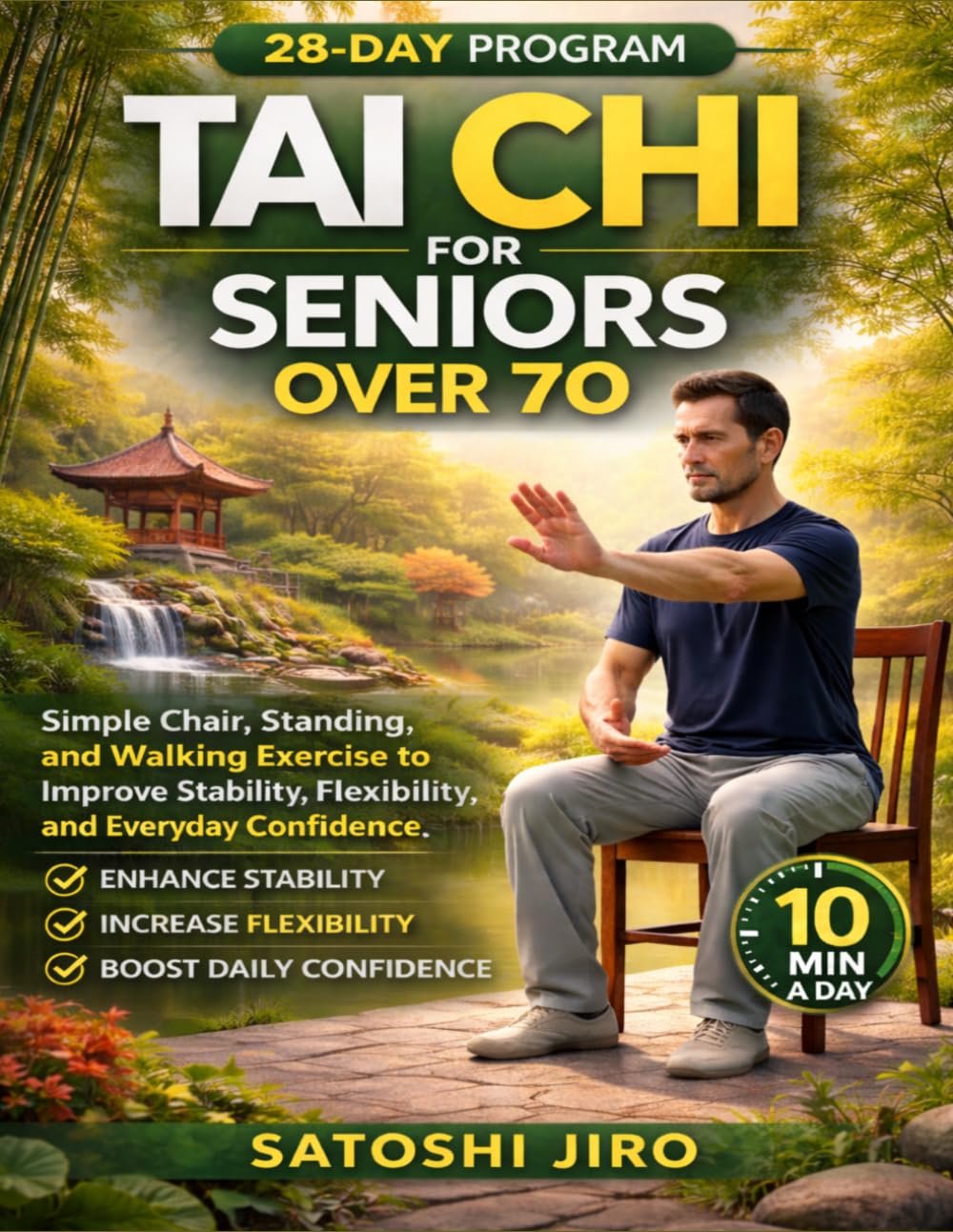 Tai Chi For Seniors Over 70: Simple Chair, Standing, and Walking Exercise to Improve Stability, Flexibility, and Everyday Confidence