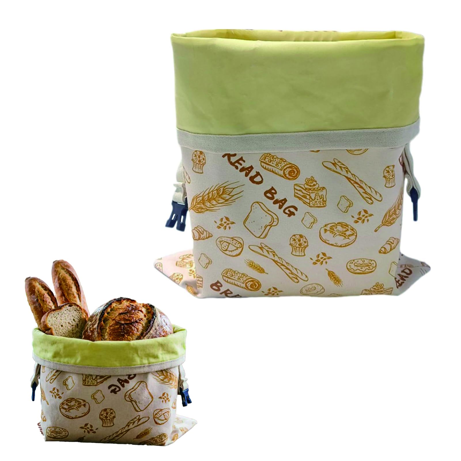 Beeswax Bread Bags for Homemade Bread, Cotton Beeswax Bread Bag for Freshness, Wax Bread Bag with 33 x 43 cm Dimensions