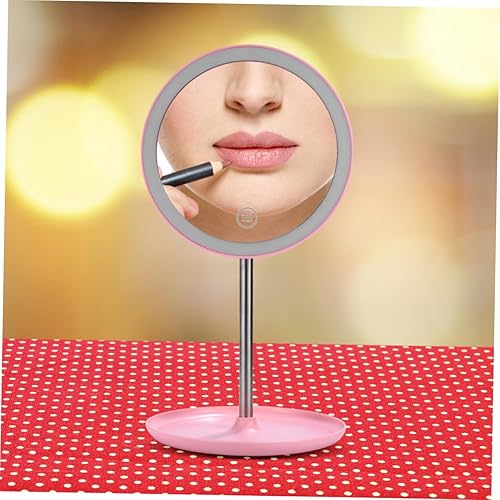 Miniatura 3 de FRCOLOR Espejo de tocador LED con luz, carga inteligente, luz suplementaria inteligente, espejo cosmético, espejo de escritorio, multifuncional,