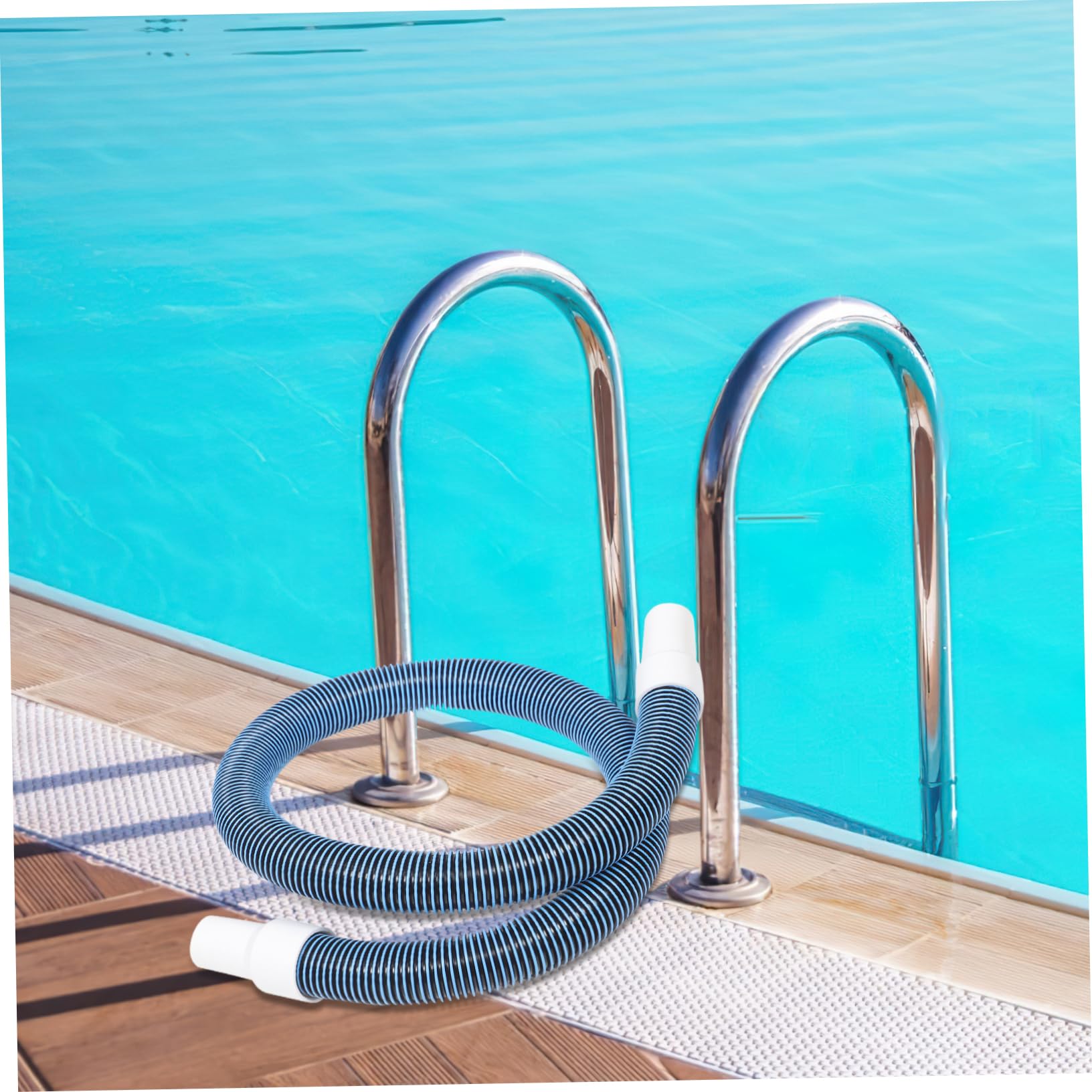 Ersatz Poolablaufschlauch 1 Satz aus Kunststoff und Eisen Blau