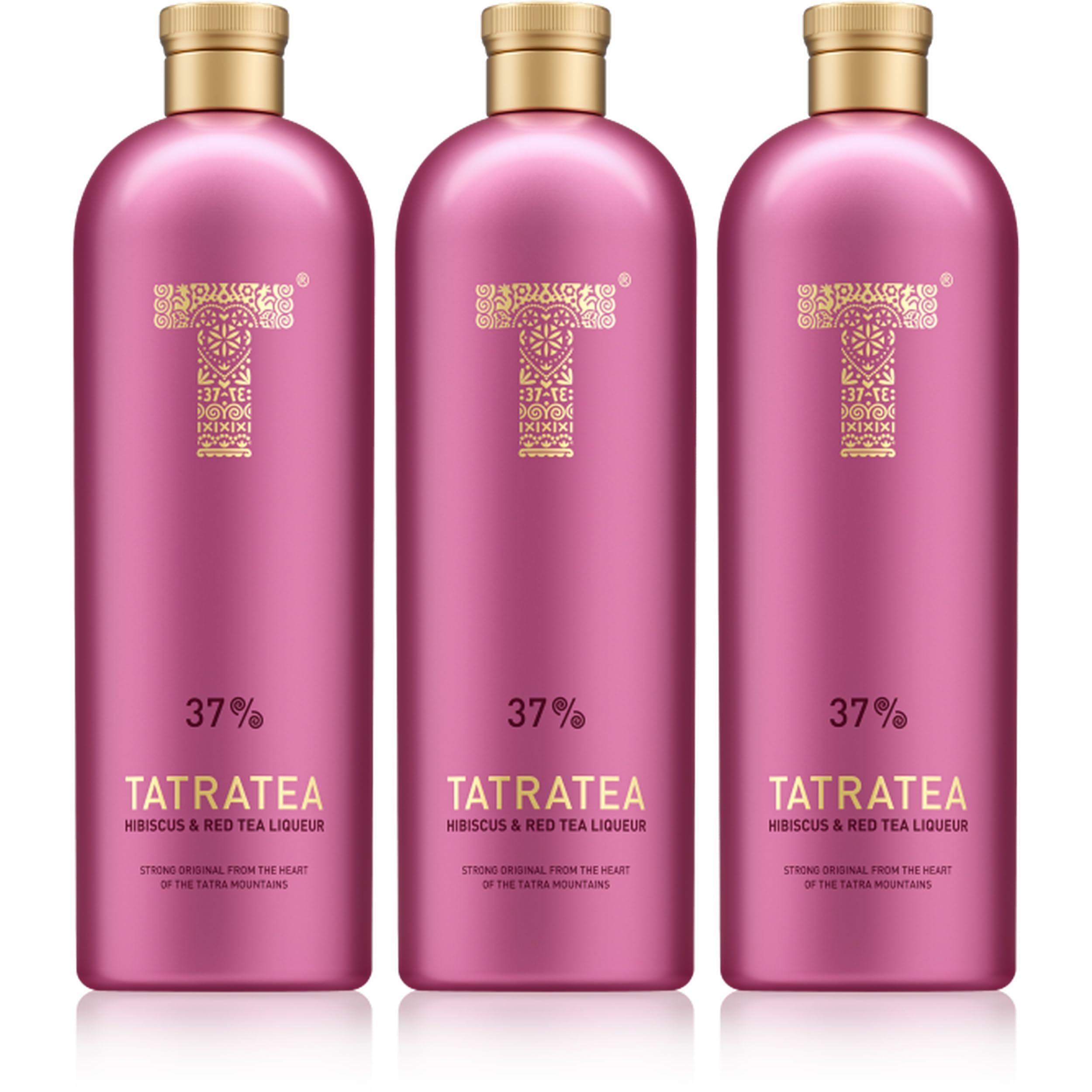 Tatratea 37% Hibiscus und Red Tea Liköre süss Slowakei inkl. FeinWert E-Book (3 x 0.7 l)