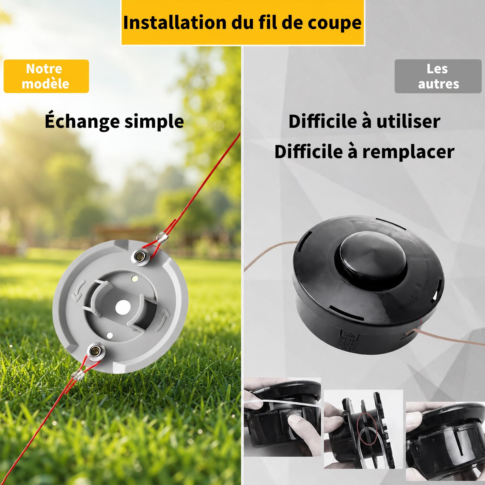 Coupe-Herbe sans Fil 21V, Compatible avec Batteries Makita, Débroussailleuse avec Brosse de désherbage, 2 Batteries 4.0Ah incluses, Moteur sans balais 900W pour pelouse, Jardin, Cour (Bleu)