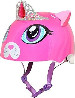 Raskullz 1210010-DKP-5 Girls Kitty Tiara Helmet, Dark Pink, Ages 5+