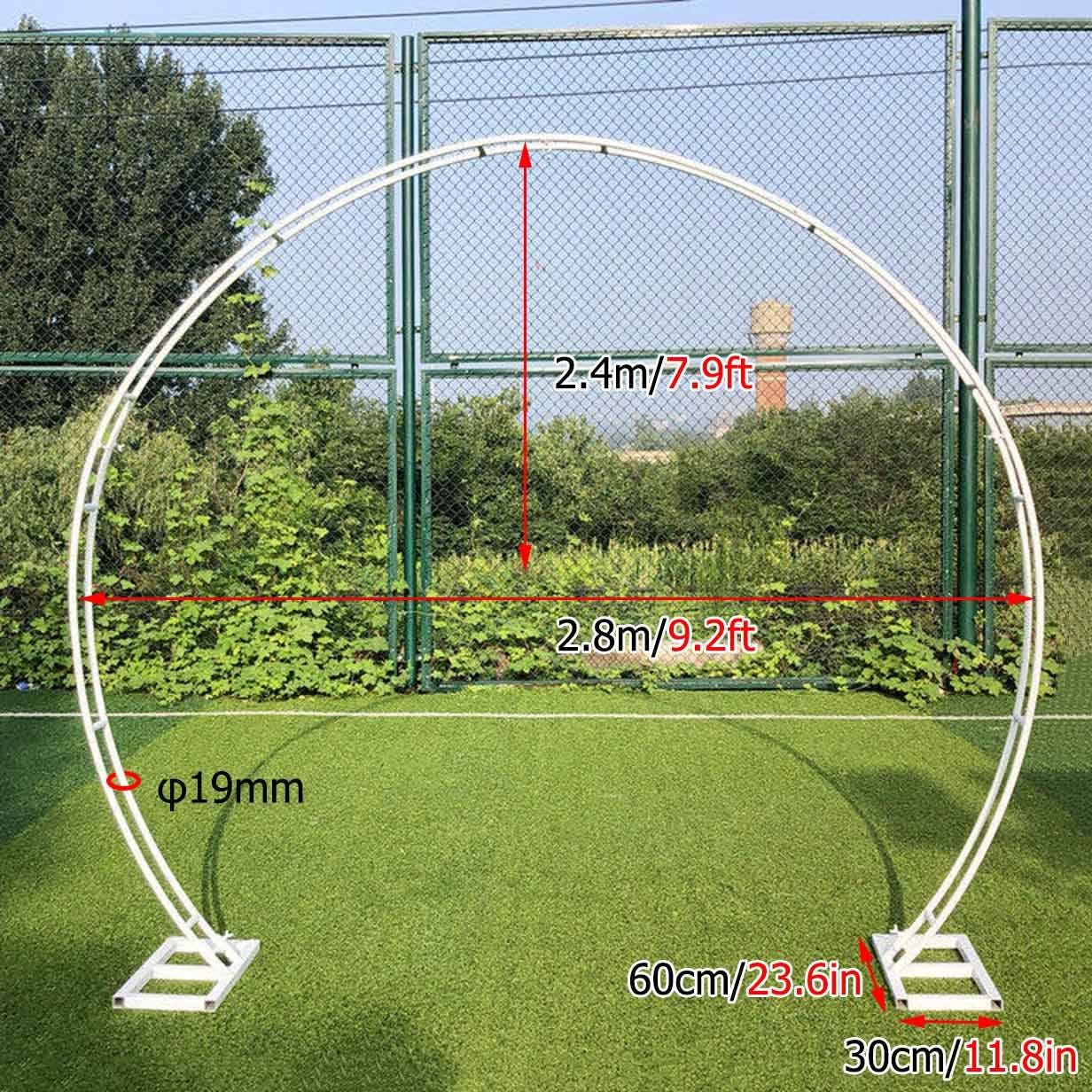 Biały zewnętrzny łuk ogrodowy na wesela, rośliny pnące i róże, 2,4 x 2,8 m, pergola, krata, altanka, idealna ceremonia, stojak na tło