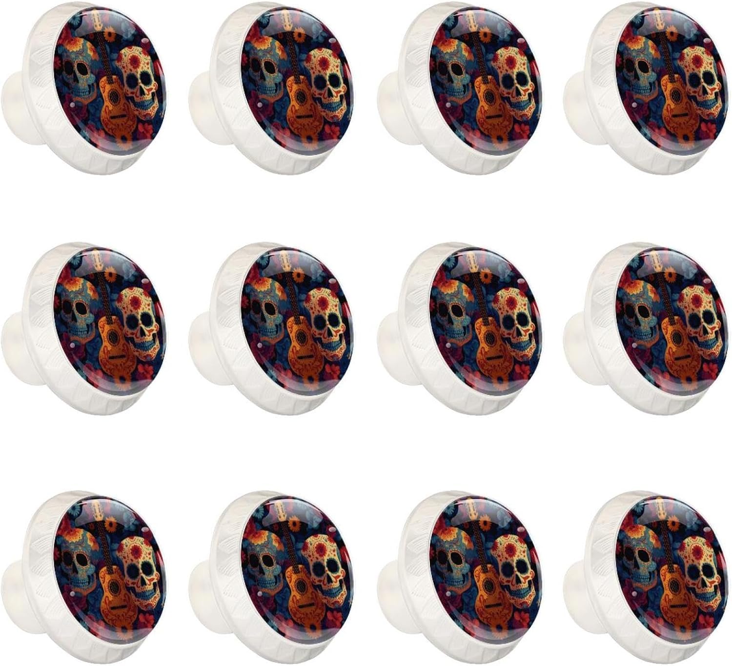 Black Famous Fox Hunt (3) Printed Cabinet Knobs, Practical Drawer Knobs for Kitchen Bedroom Bathroom Decoration