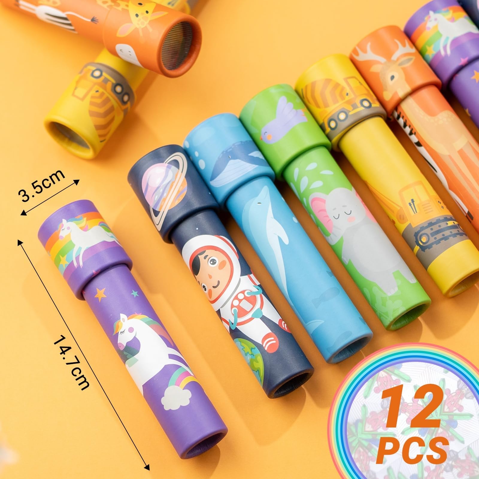 iKeelo 12PCS Caleidoscopi per Bambini, Bomboniere per Feste di Compleanno per Bambini, Caleidoscopio educativo Classico retrò Regalo per Natale, Premio per la Scuola e l'Aula