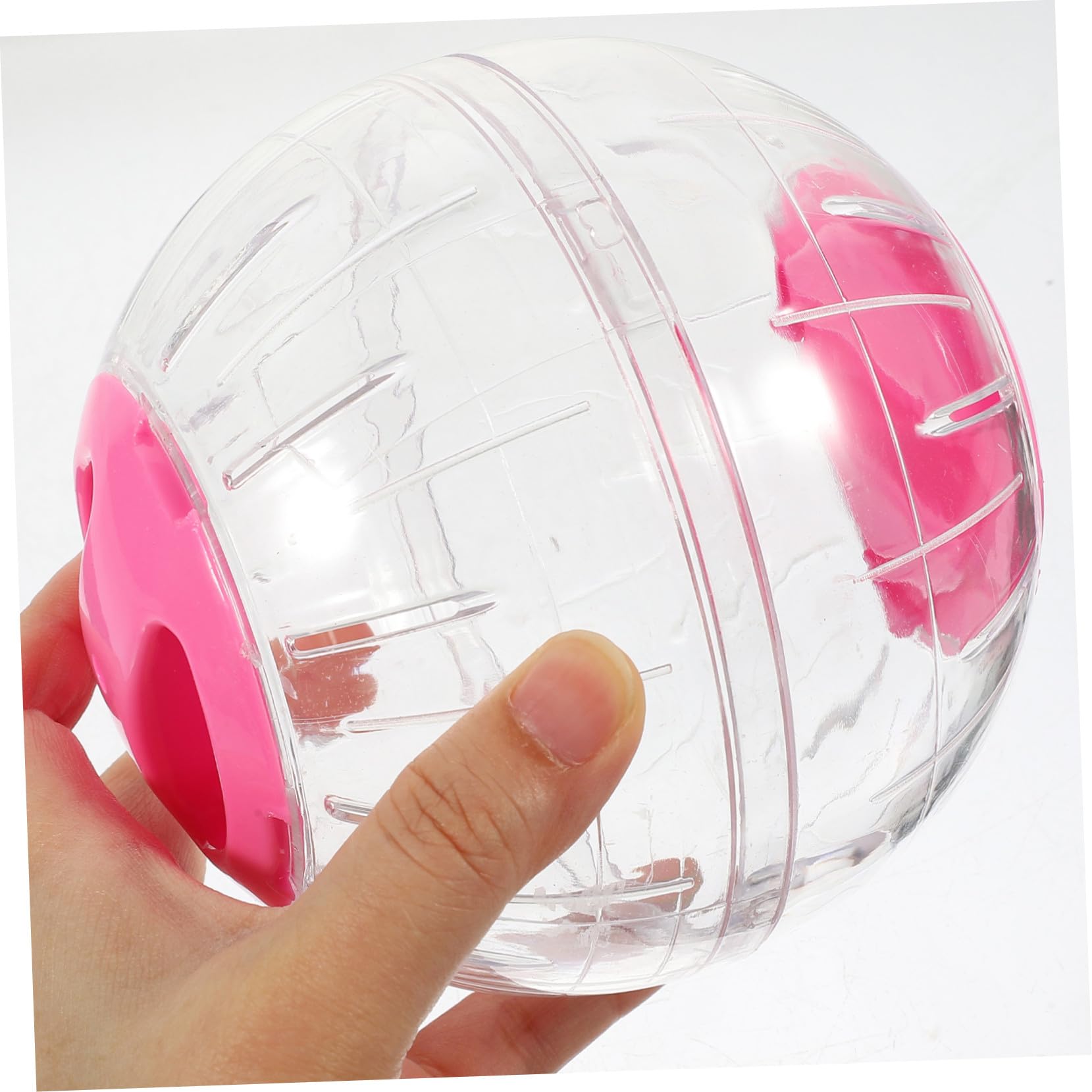 SUPVOX Boule Roulante de Hamster Transparente Anti-Fuite 4pcs en Plastique | Forme Ronde, Usage Maison et Extérieur, Convient à Souris Gerbille, Lot de 4 Pièces