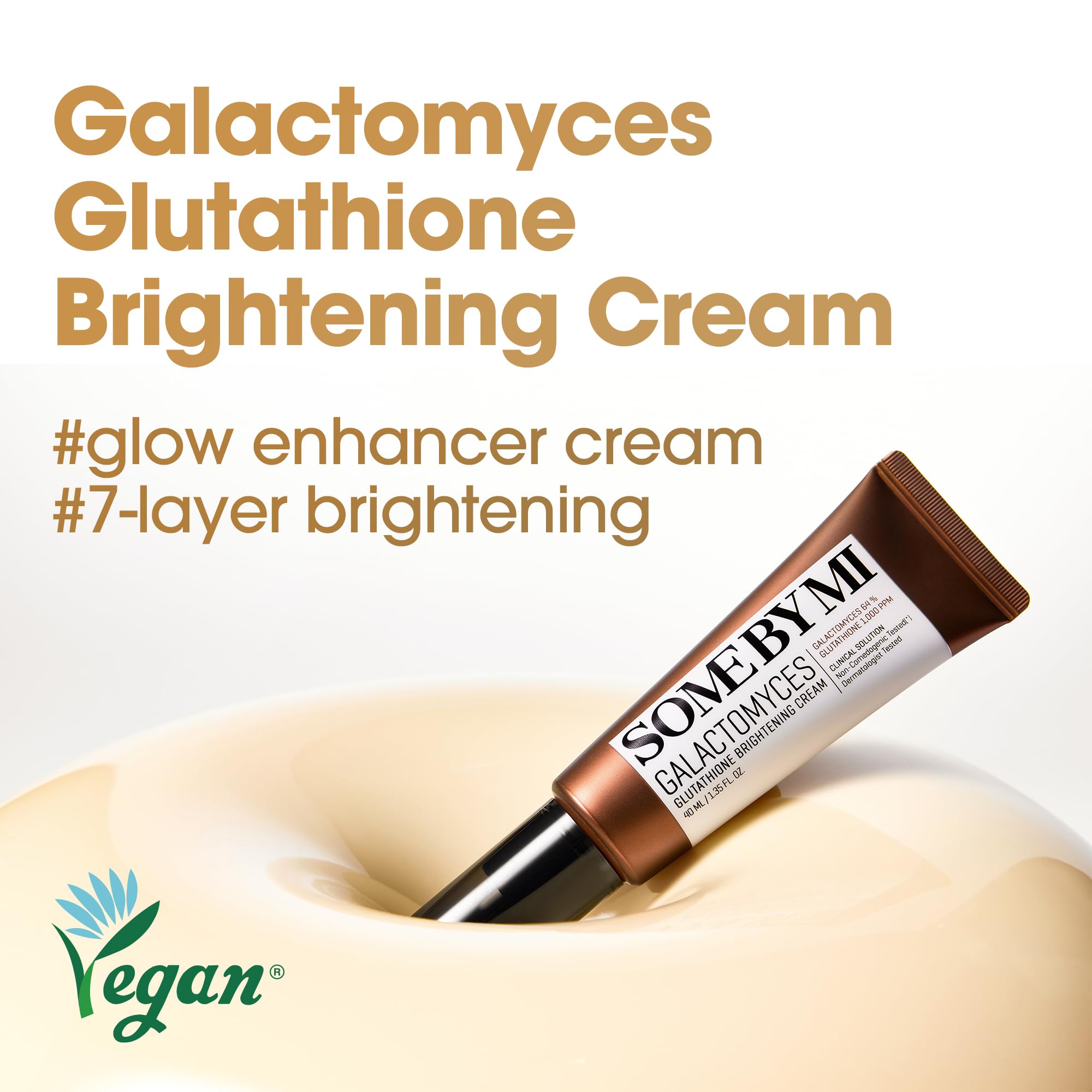 SOME BY MI Galactomyces Glutathione Brightening Cream, 1.35Oz, 40ml, Brightening & Hydrating Korean Face Moisturizer - Image 2