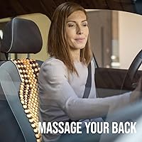 Vista 5 de Zento Deals cojín de confort para asiento con cuentas de madera