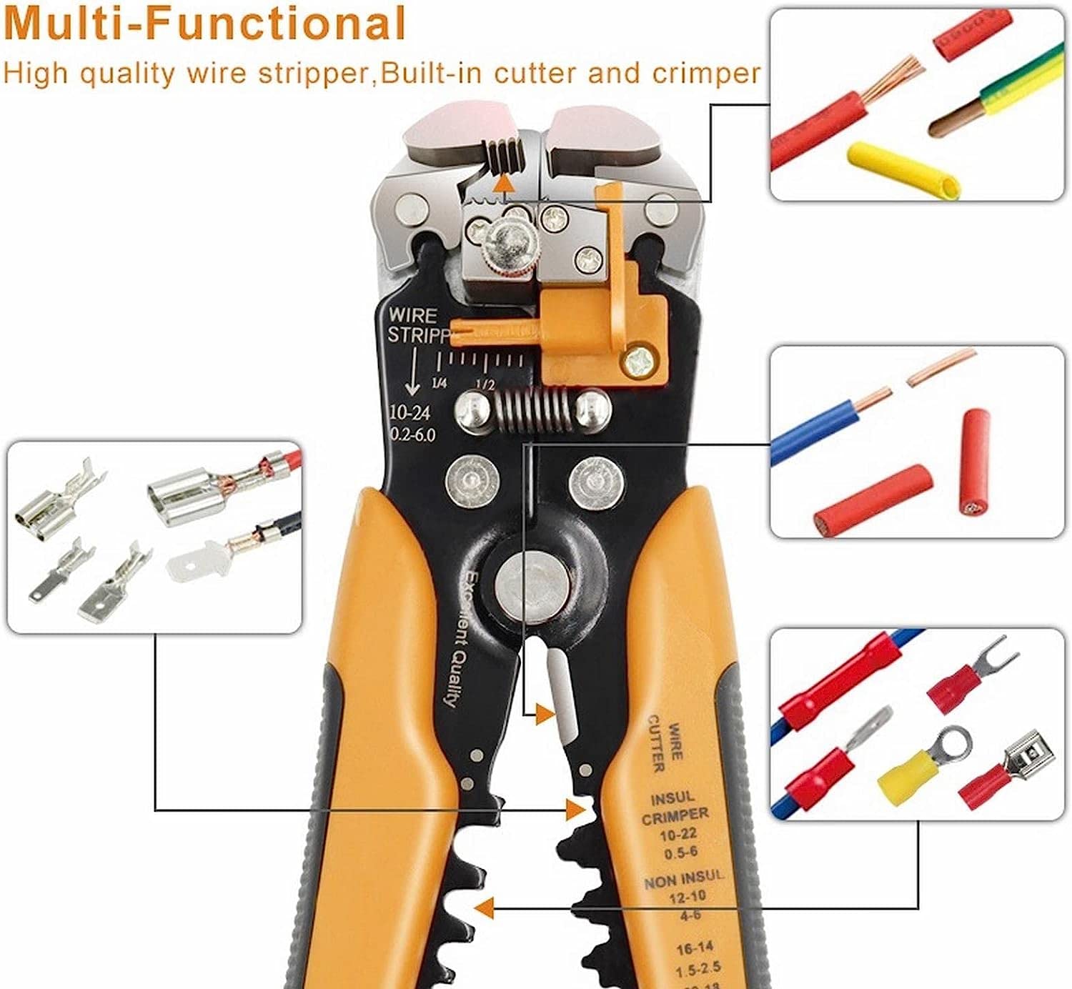 Pince à Dénuder, Pince Automatique Multifonction 3 En 1