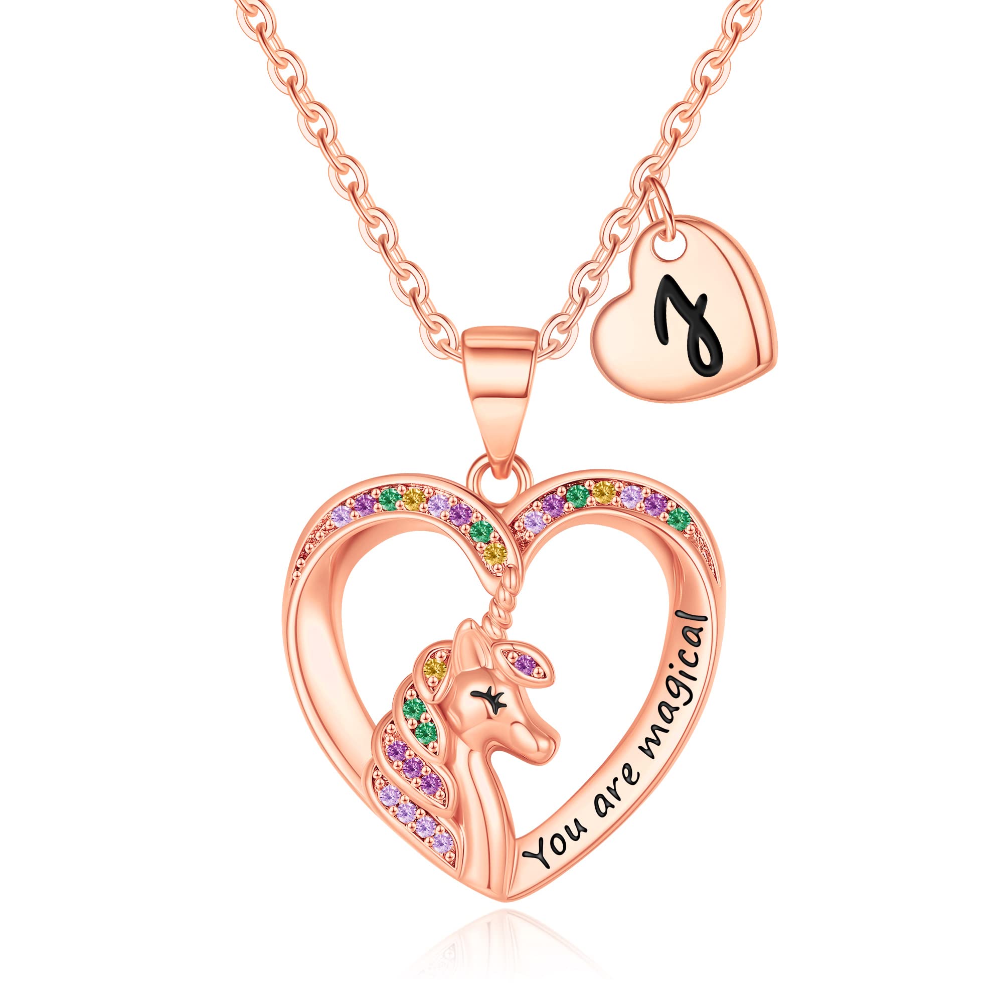Unicorn Necklace for Girls Gifts for Girls Little Girl Jewelry Birthday Gift for Girl Daughter Granddaughter Niece-No tarnish, No reactions for