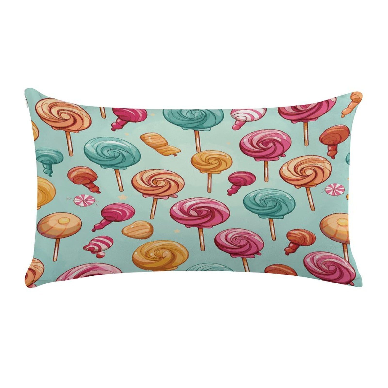 Candy Pillow Cover Super Soft Pillowcase Luxury Cozy Fuzzy Velvet Pillow Shams Breathable Standard Pillow Cases with Zipper Wrinkle-Free Pillow Cover 12 "×20 "