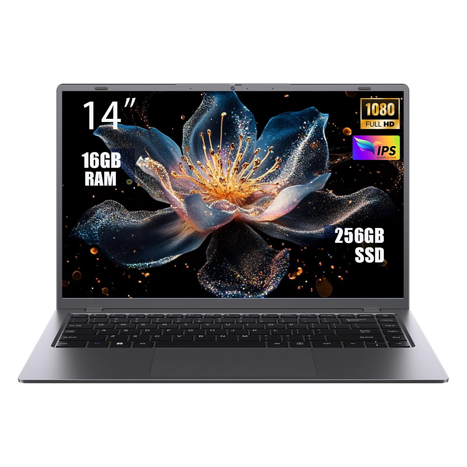 CUBIBUC Laptop Computer, 16GB RAM 256GB SSD, 14-Inch FHD IPS Anti-Glare Display, 6500Y Processor, Lightweight Portable Notebook Computer for Work and Study, HDMI, USB 3.2