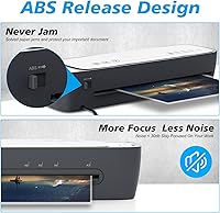 Vista 5 de Máquina Laminadora 13 Pulgadas de Laminación Térmica con Hojas Laminadoras 9 en 1, Máquina Laminadora de Escritorio de Oficina Portátil A3