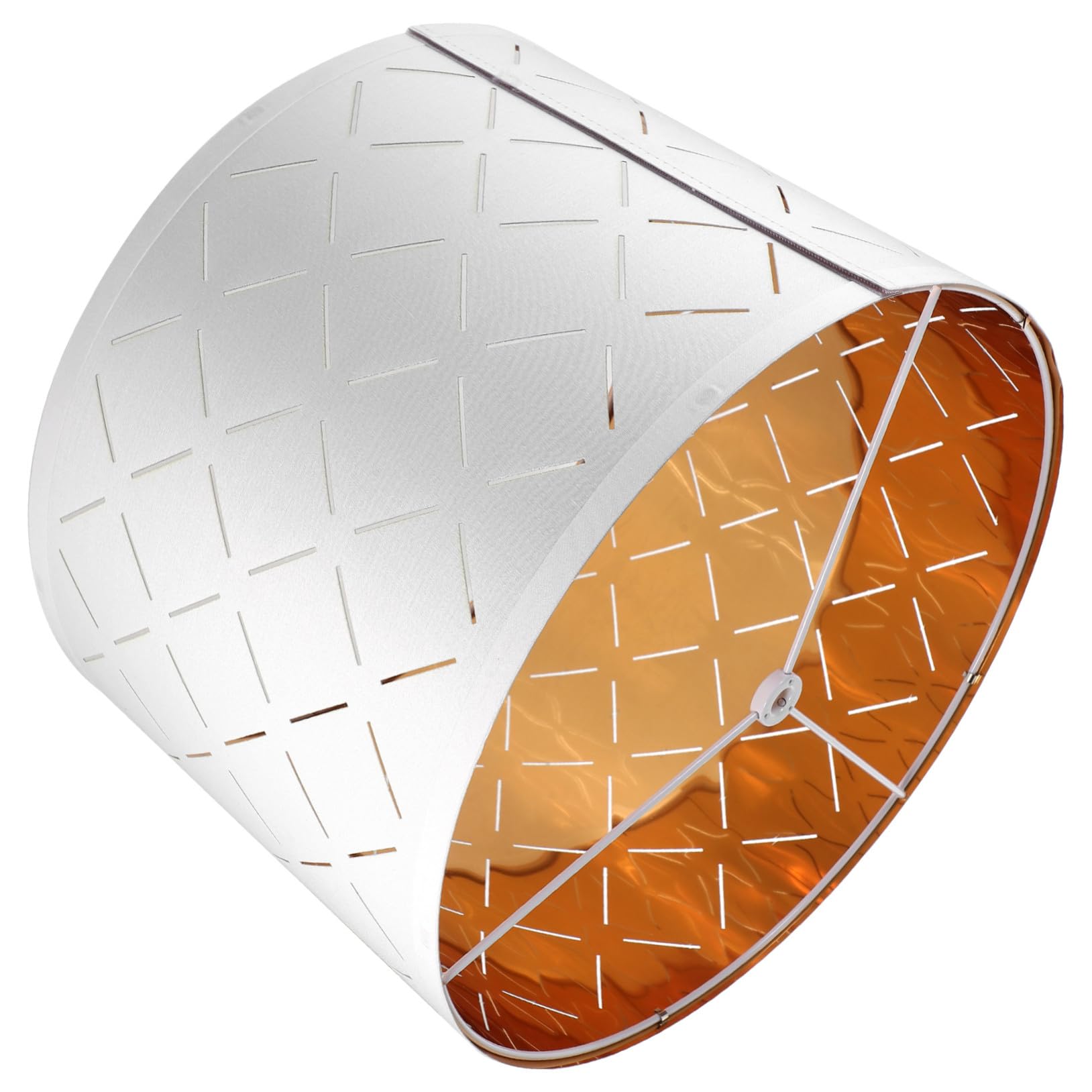 Abat-jour en Tissu Blanc, Design Simple pour Lampe de Table